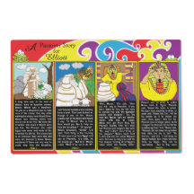 "Uma história de passagem" Placemat laminado de 12