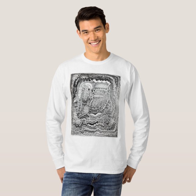 Uma Lembrança do Velho Cérebro Camiseta Manga Long (Frente Completa)