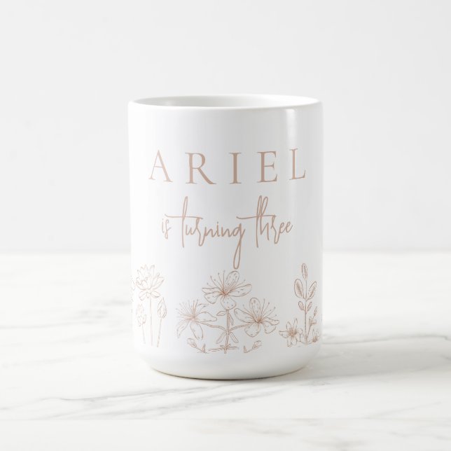Uma linda caneca de aniversário para garotas flora (Centro)