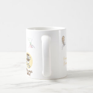 Uma linda caneca de café elegante divina msg