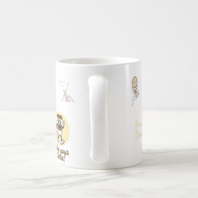Uma linda caneca de café elegante divina msg (Alça)