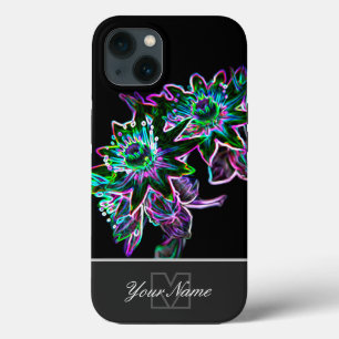 Uma macro de neon-Pop-Art florescente com Monogram