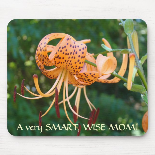 Uma MÃE MUITO INTELIGENTE E SÁBIA! Mousepad Lírios (Frente)
