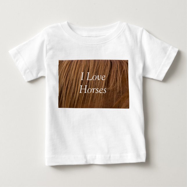 Uma Mana de Cavalo Eu Adoro Cavalos Camiseta de Be (Frente)