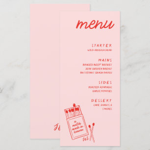 Uma Matriz Feita no Menu Janto de Casamento Rosa-C