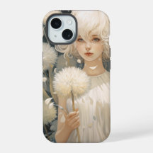 Uma Menina Segurando Um Caso De Dandelion iPhone 1
