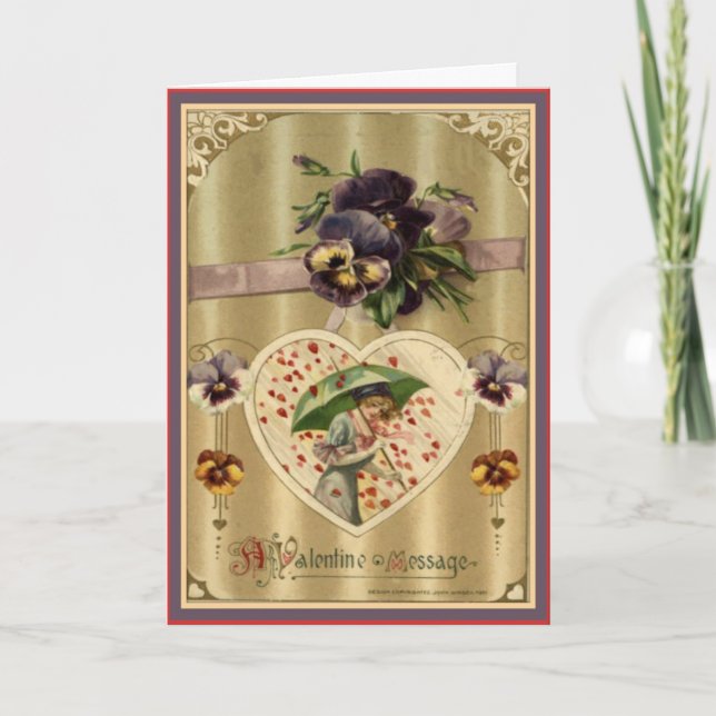 Uma mensagem dos namorados - cartão dos namorados (Frente)