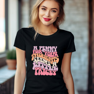Uma moeda para sua camiseta de pensamento