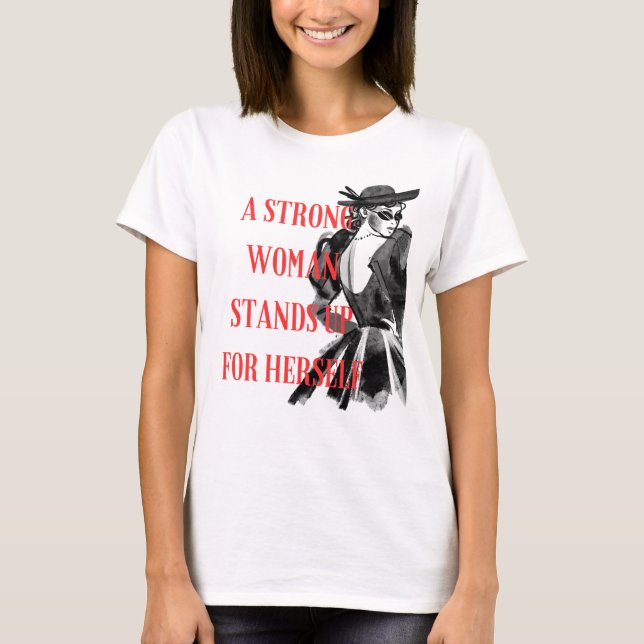Uma mulher forte é uma camiseta (Frente)
