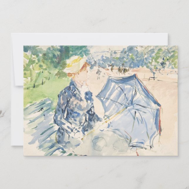 Uma mulher sentada em um banco | Berthe Morisot (Frente)