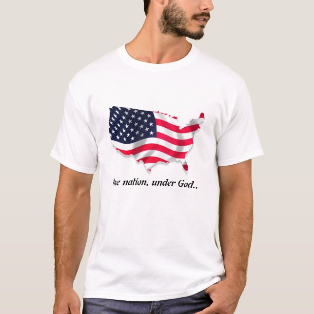 Uma nação, sob a camisa do deus t (Frente)