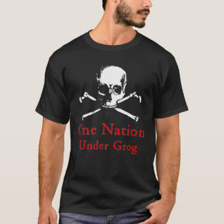Uma nação sob o t-shirt do Grog (crânio branco)