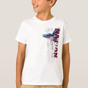 Uma nação sob o t-shirt do miúdo do Grunge do d