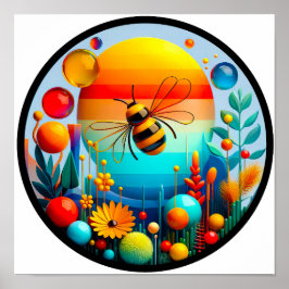 Uma natureza moderna com o tema abstrato poster