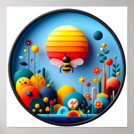 Uma natureza moderna com o tema abstrato poster