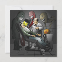 Uma Noite de Halloween no dentista Convite