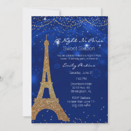 Uma Noite em Paris Doce 16 Convite