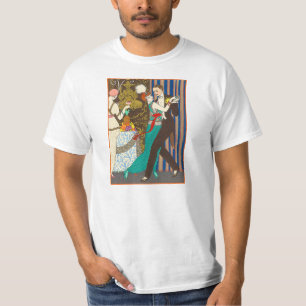 Uma noite no t-shirt decadente do art deco de