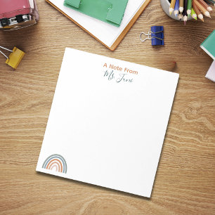 Uma Nota Do Bloco De Notas Do Professor De Arco-Ír