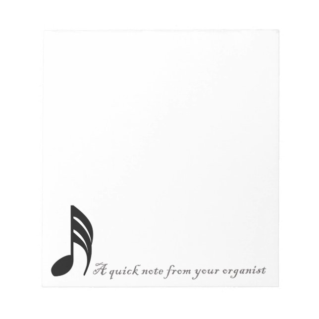 Uma nota rápida do seu bloco de notas organizacion (Frente)