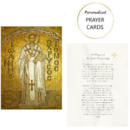 Uma oração de Rua. Cartão de Oração John Chrysosto