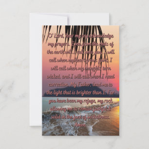 Uma Oração Por Viver Num Cartão De Saudação Simple