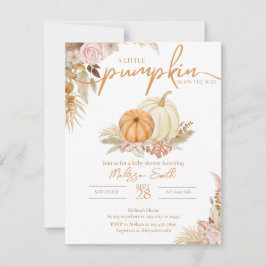 Uma Pequena Abóbora Está A Caminho Do Convite Boho