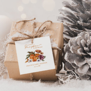 Uma Pequena Etiqueta De Presente De Bebê De Abóbor