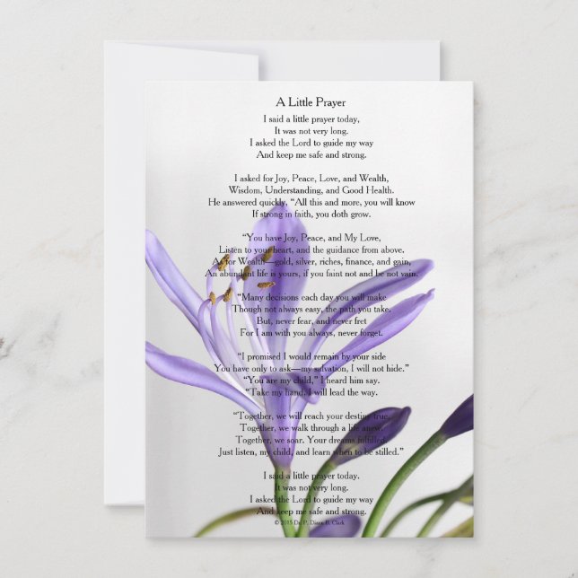 "Uma Pequena Oração" Matte (Frente)