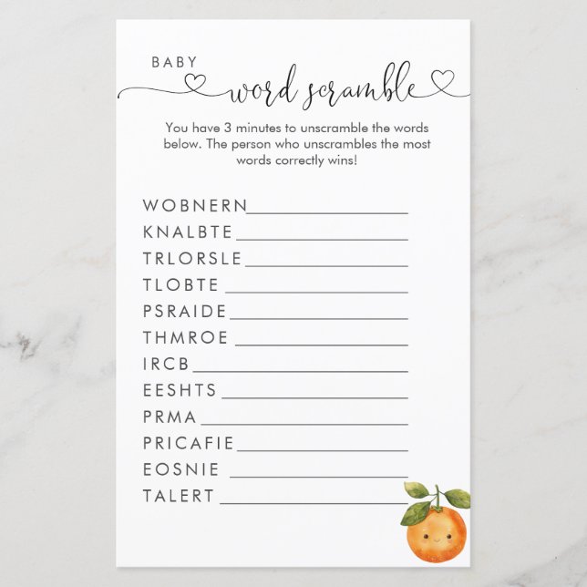 Uma Pequena Palavra De Clementina Laranja (Frente)