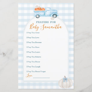 Uma Pequena Pumpkin Blue Truck Prayers Para Jogo D