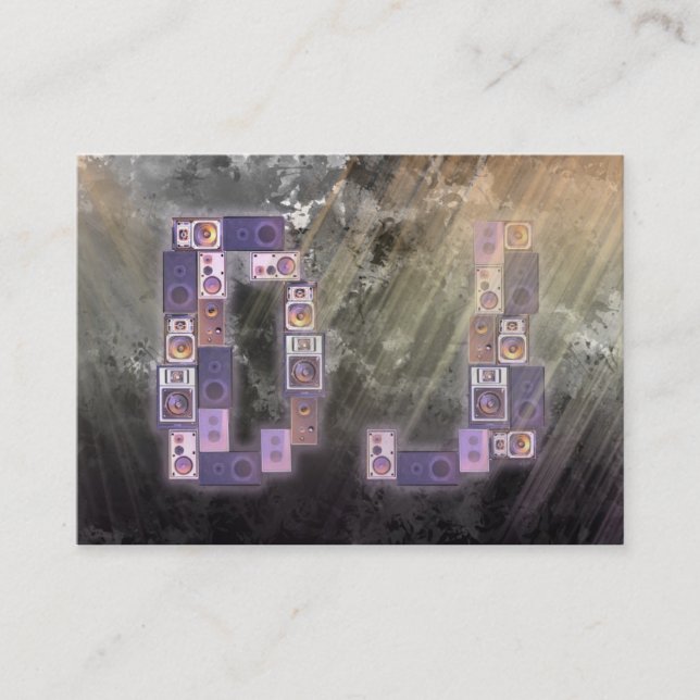 Uma pilha legal do DJ do cartão de negócios dos (Frente)