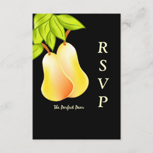Uma placa RSVP de Casamento outono "Par perfeito"