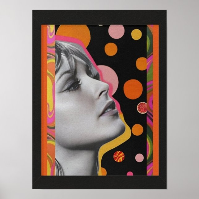 Uma Poster bonita dos anos 60 inspirada (Frente)