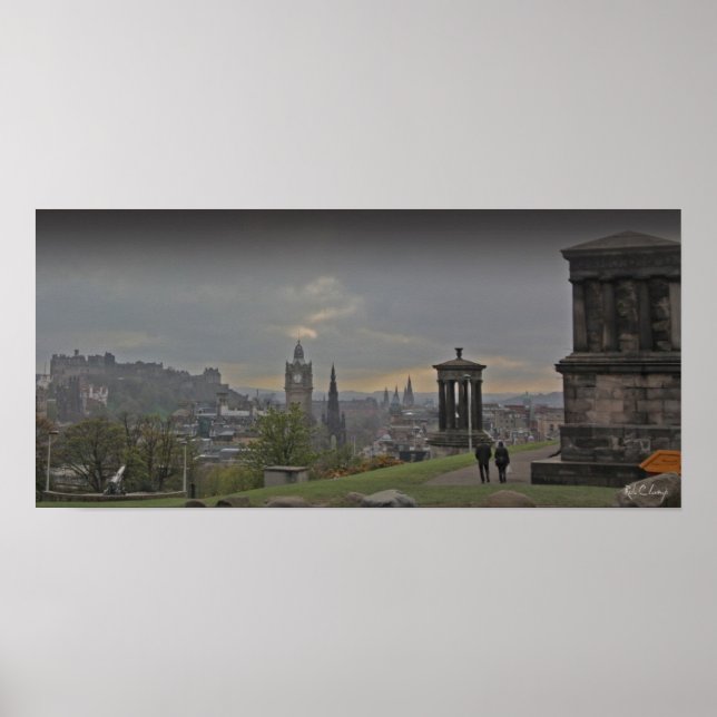 Uma poster de foto de Edinburgh de Calton Hill (Frente)