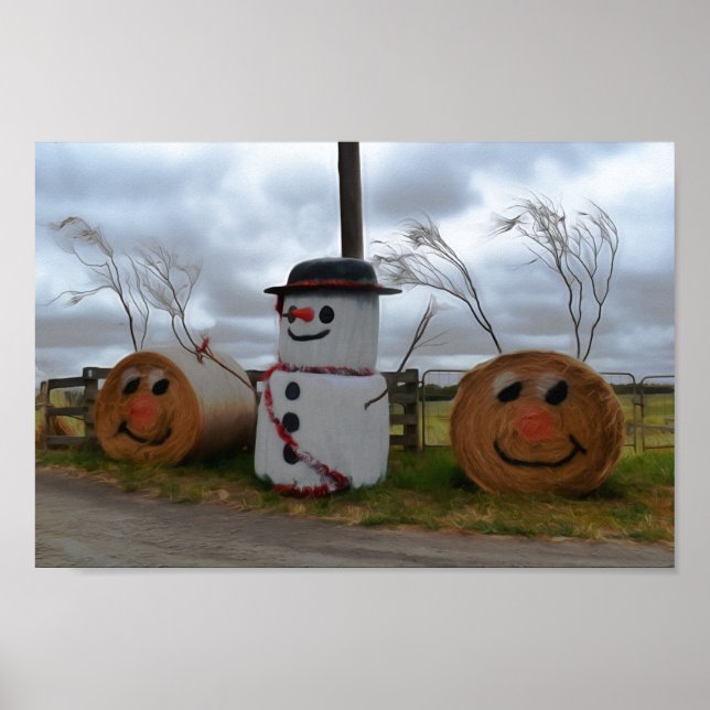 Uma Poster de Natal de fazenda (Frente)