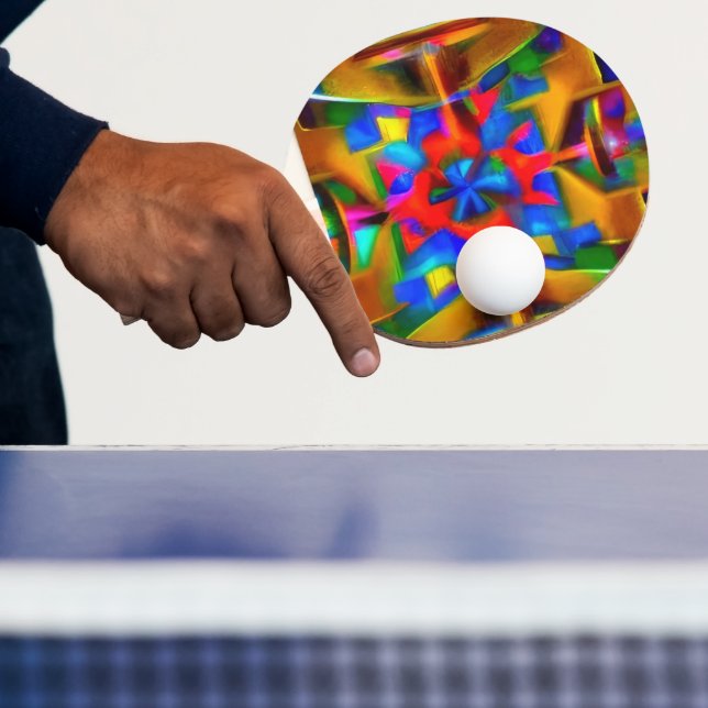 Uma Raquete de Ping Pong Decorada (Insitu)