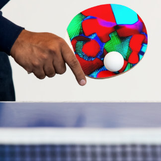Uma Raquete de Ping Pong Decorada