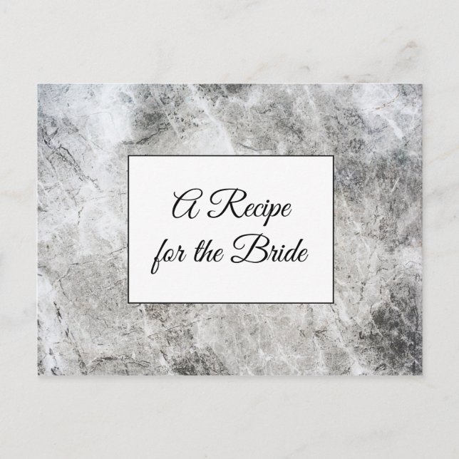Uma Receita Para o Cartão de Receita de Noiva (Frente)