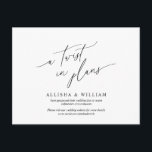 Uma reviravolta nos planos, Adiamento de convite p<br><div class="desc">Este é o moderno script de limpeza minimalista,  design,  com tema em preto,  convite de Festa de casamento Reprogramado (uma reviravolta nos planos). É a maneira perfeita e elegante de fazer o anúncio de reagendamento para seus amigos e família.</div>