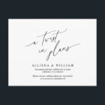 Uma reviravolta nos planos, Adiamento de convite p<br><div class="desc">Este é o moderno script de limpeza minimalista,  design,  com tema em preto,  convite de Festa de casamento Reprogramado (uma reviravolta nos planos). É a maneira perfeita e elegante de fazer o anúncio de reagendamento para seus amigos e família.</div>