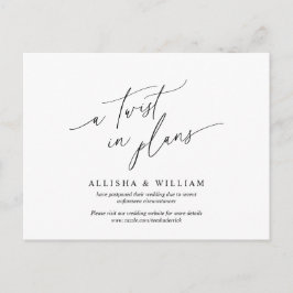 Uma reviravolta nos planos, Adiamento de convite p