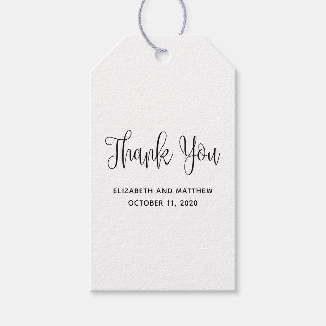 Uma simples etiqueta de presente. Obrigado de casa (Frente)