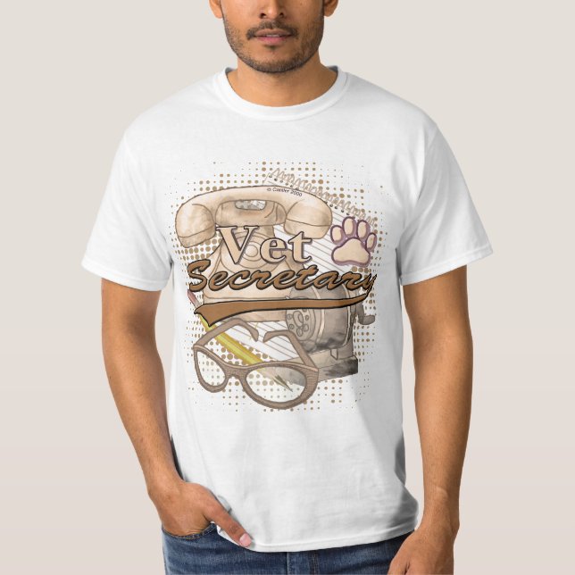 Uma t-shirt de Secretária Veterinária (Frente)
