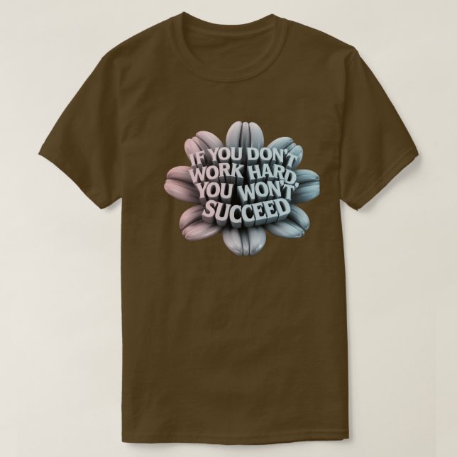 Uma t-shirt de tipografia motivacional 3d (Frente do Design)