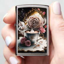 Uma taça de Cappuccino Rosa, Abstrato nº 1