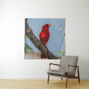 Uma Tapeçaria 57 x 57 de um Cardinal