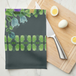 Uma Toalha De Chá Flutuada Com Querido Com Teal