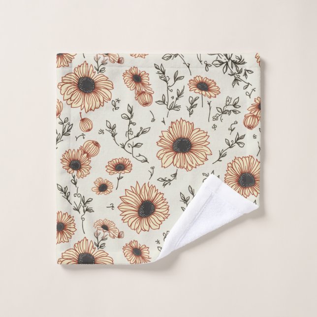 uma toalha de flor amarela (Pano de lavar)