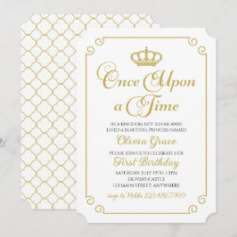 Uma vez num Dourado convite à princesa de aniversá